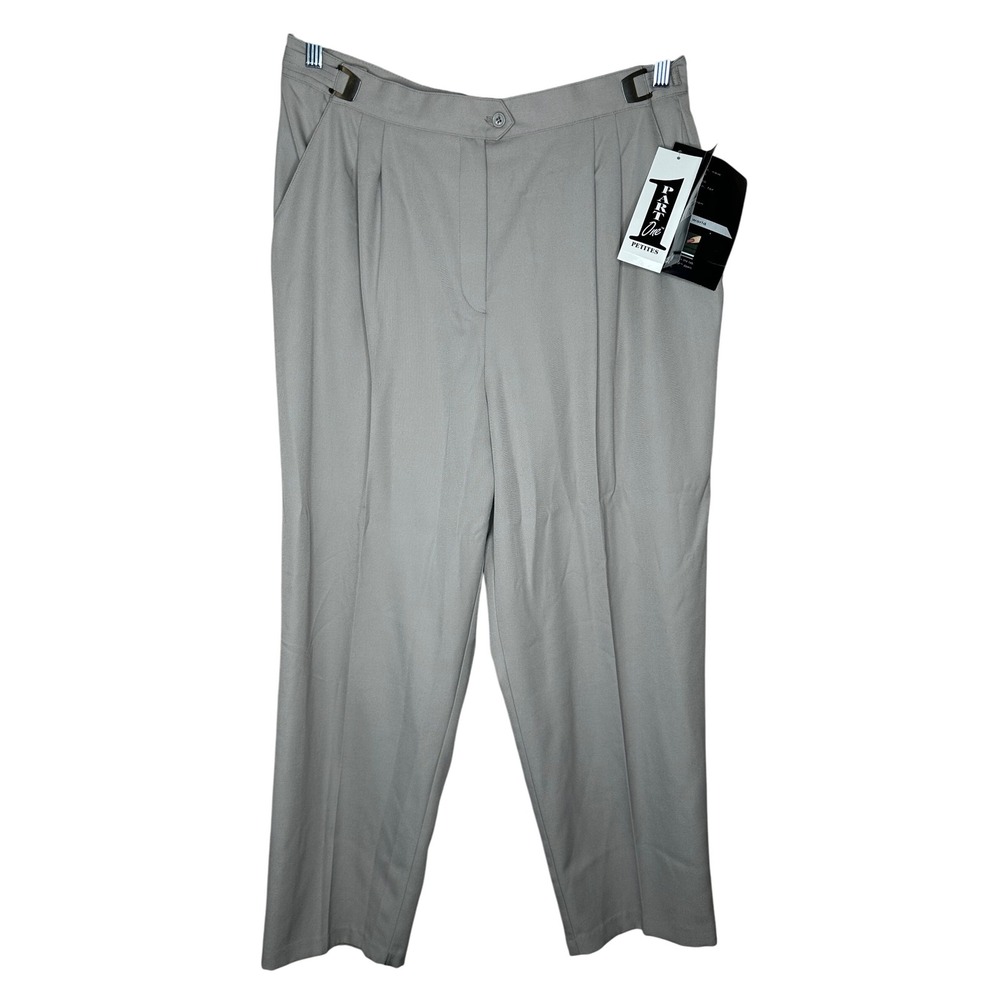 Part One Petites 90s Women's Size 16 Adjustable Waist Gray Dress Pants‎ NWT